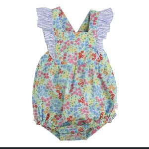 Ruffle Butts Floral Baby Romper / Bubble 12-18m